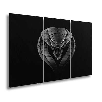Leinwandbild Neon Kobra – Gefahr trifft grafische Eleganz XXL - deyoli