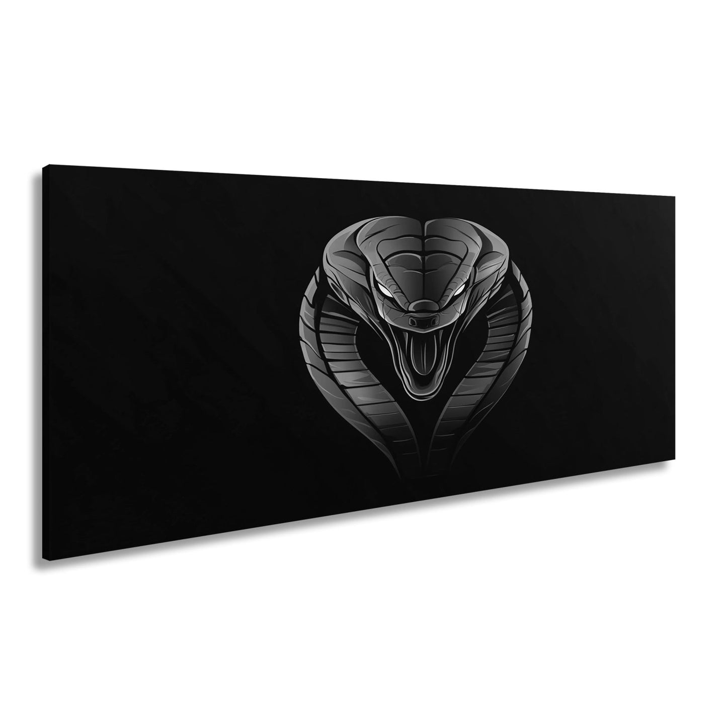 Leinwandbild Neon Kobra – Gefahr trifft grafische Eleganz XXL - deyoli