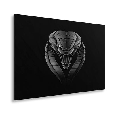 Leinwandbild Neon Kobra – Gefahr trifft grafische Eleganz XXL - deyoli