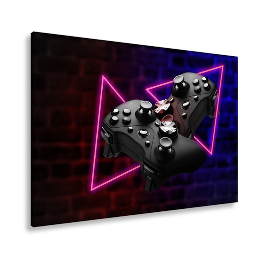 Leinwandbild Neon trifft Technik – Controller im Zeichen der Zukunft. - deyoli