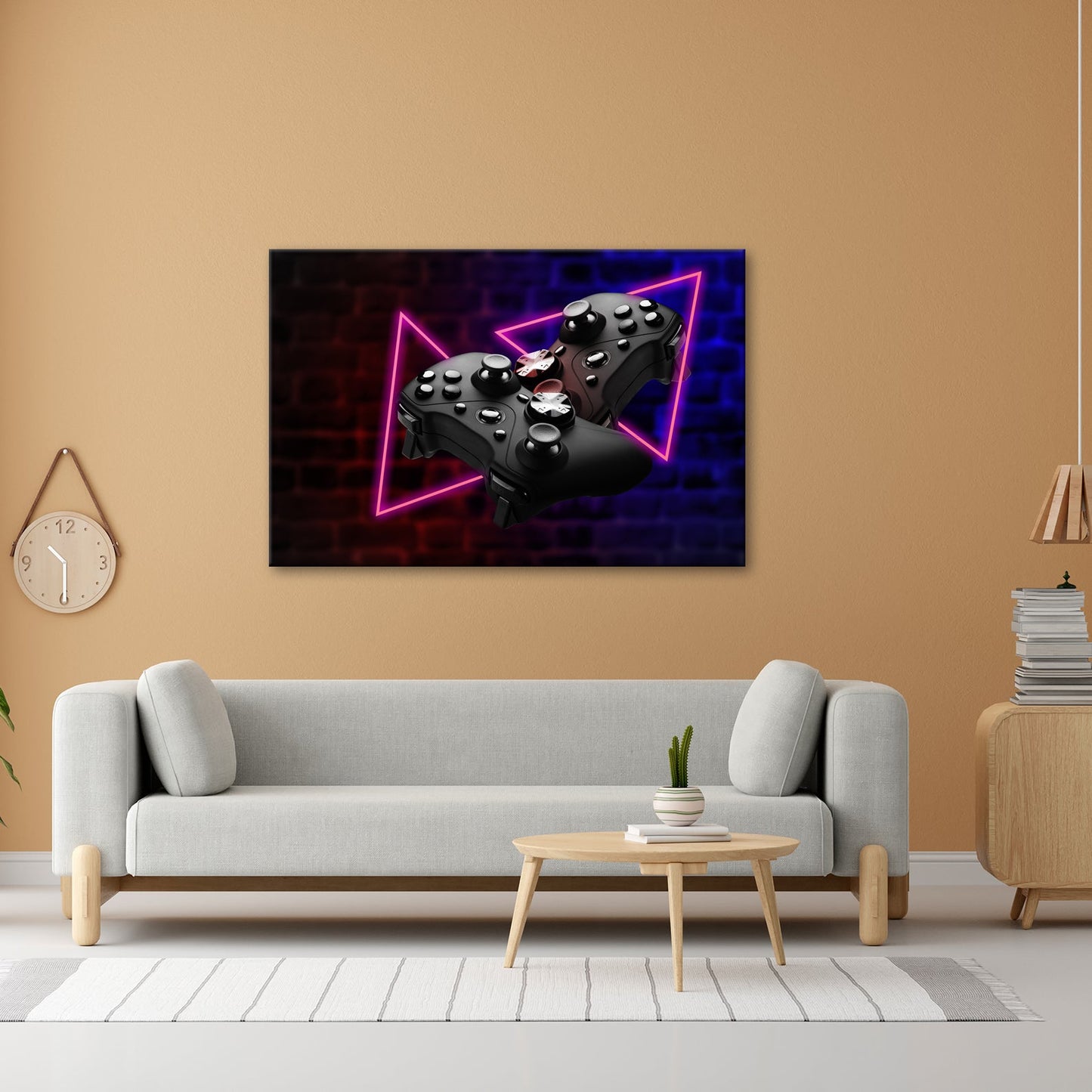 Leinwandbild Neon trifft Technik – Controller im Zeichen der Zukunft. - deyoli