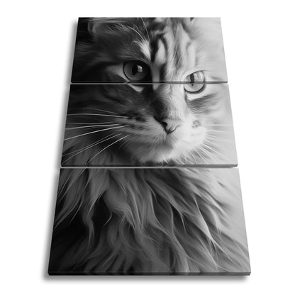 Leinwandbild Neonkatze in magischem Licht zwischen Blau und Pink - deyoli