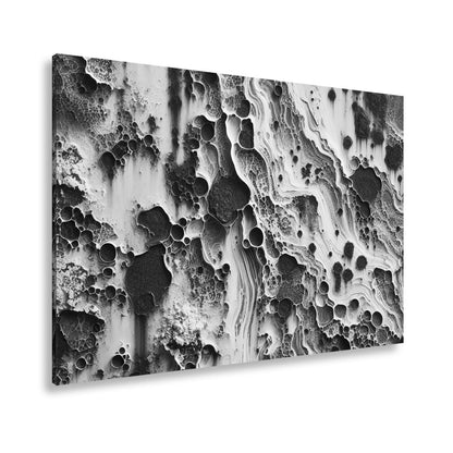 Leinwandbild Organische Rostlandschaft voller Blasen, Linien und abstrakter Muster - deyoli