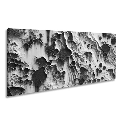 Leinwandbild Organische Rostlandschaft voller Blasen, Linien und abstrakter Muster - deyoli