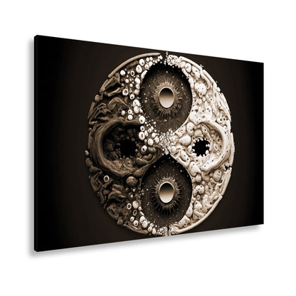 Leinwandbild Organisches Yin - Yang wirbelt in chaotischer Harmonie - deyoli