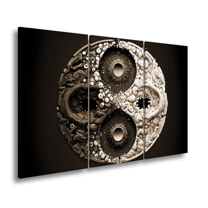Leinwandbild Organisches Yin - Yang wirbelt in chaotischer Harmonie - deyoli
