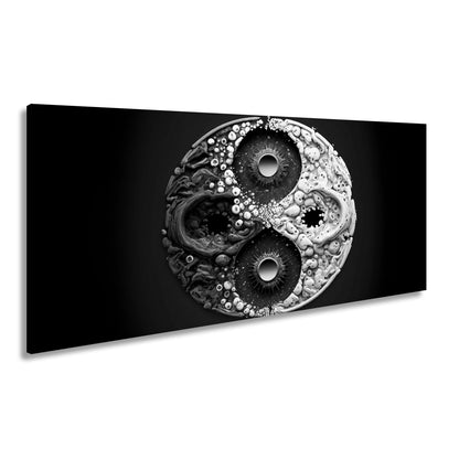 Leinwandbild Organisches Yin - Yang wirbelt in chaotischer Harmonie - deyoli