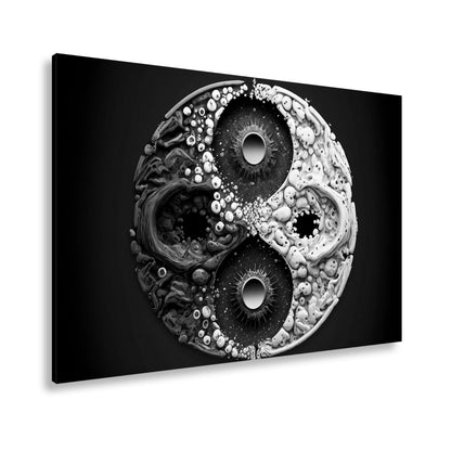 Leinwandbild Organisches Yin - Yang wirbelt in chaotischer Harmonie - deyoli
