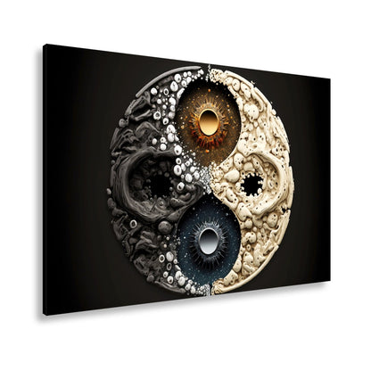 Leinwandbild Organisches Yin - Yang wirbelt in chaotischer Harmonie - deyoli