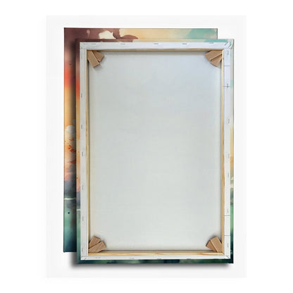 Leinwandbild Pagode am Wasser – Harmonie in Farben und Form. - deyoli
