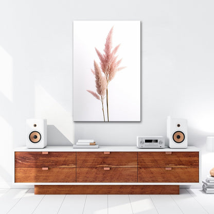 Leinwandbild Pampasgras XXL – Rosa Eleganz im Licht für Wohnzimmer - deyoli