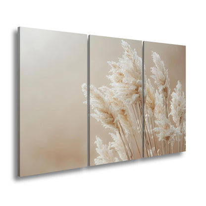 Leinwandbild Pampasgras XXL – Zartes Naturmotiv für Wohnzimmer & Schlafzimmer - deyoli