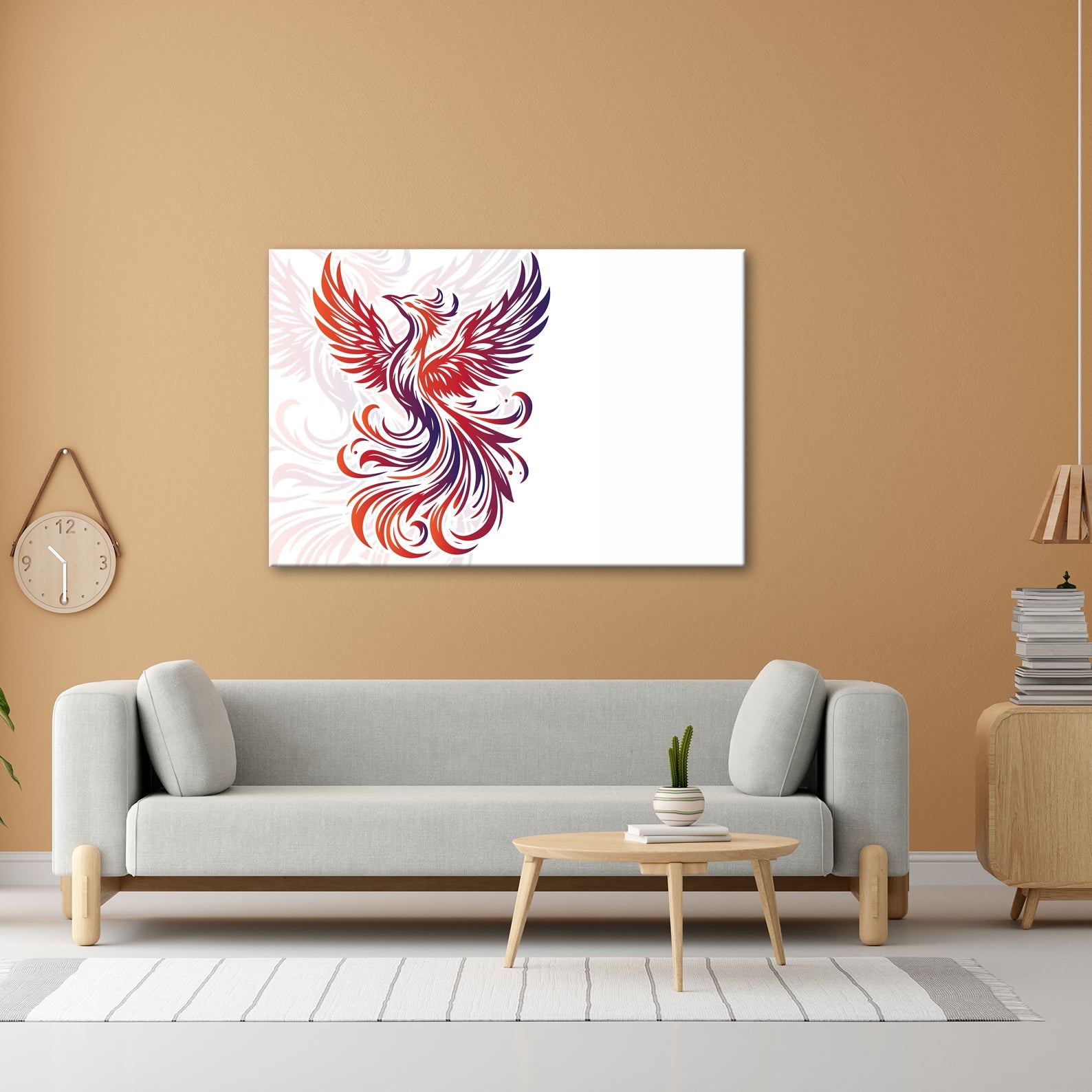 Leinwandbild Phoenix erhebt sich feurig und frei. - deyoli
