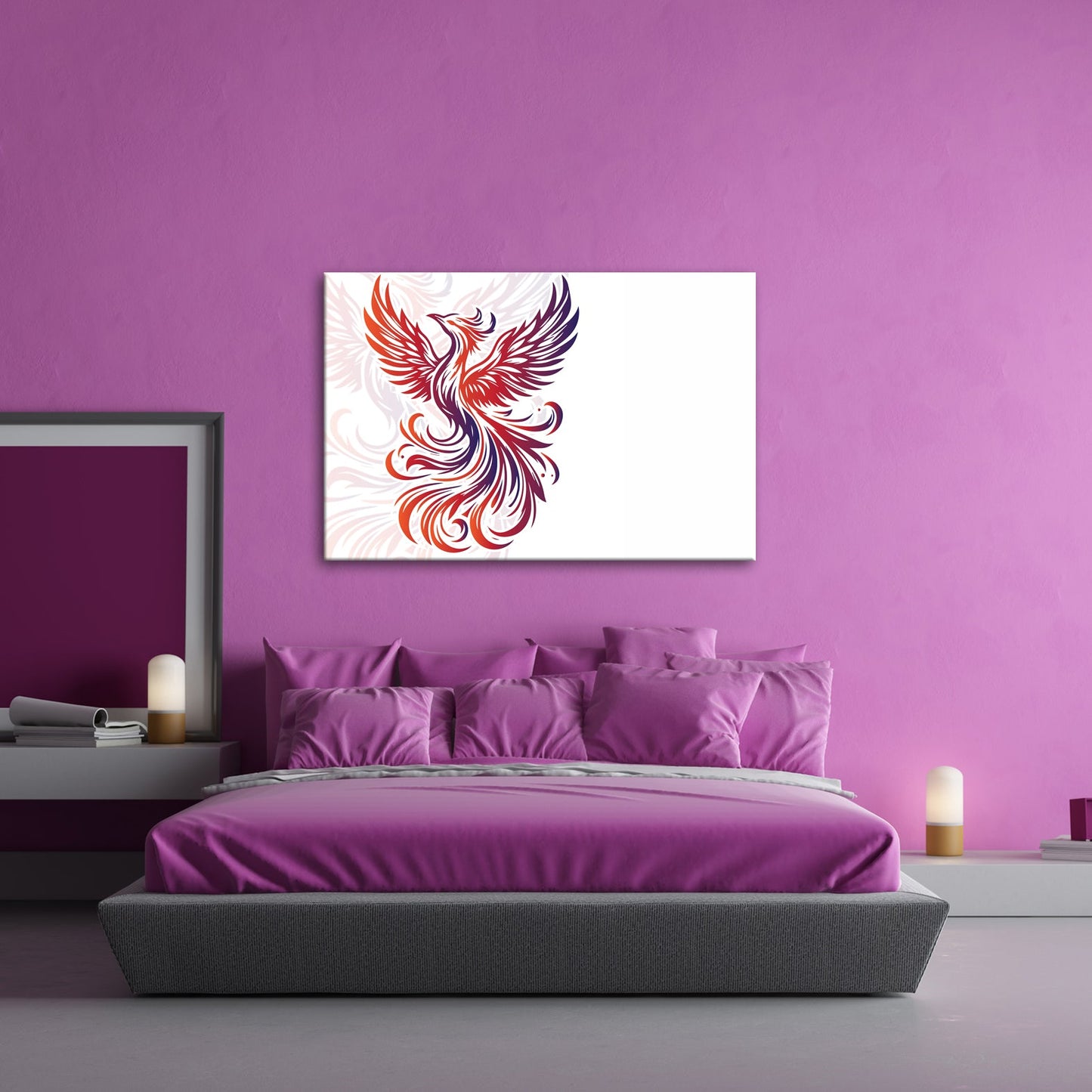 Leinwandbild Phoenix erhebt sich feurig und frei. - deyoli