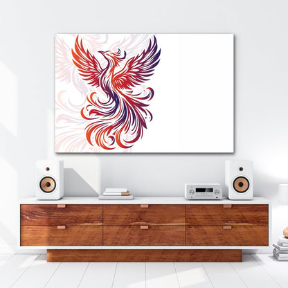 Leinwandbild Phoenix erhebt sich feurig und frei. - deyoli
