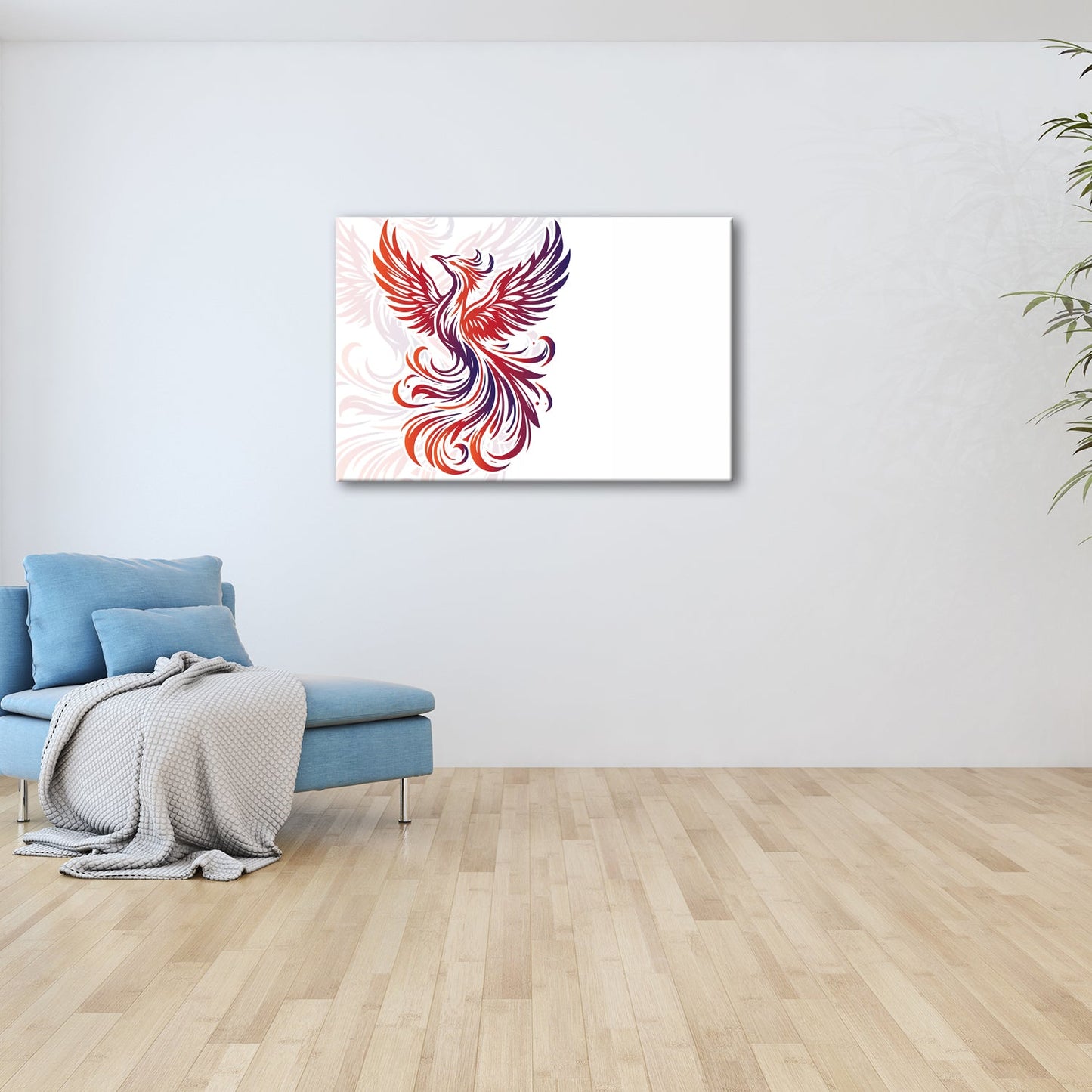 Leinwandbild Phoenix erhebt sich feurig und frei. - deyoli