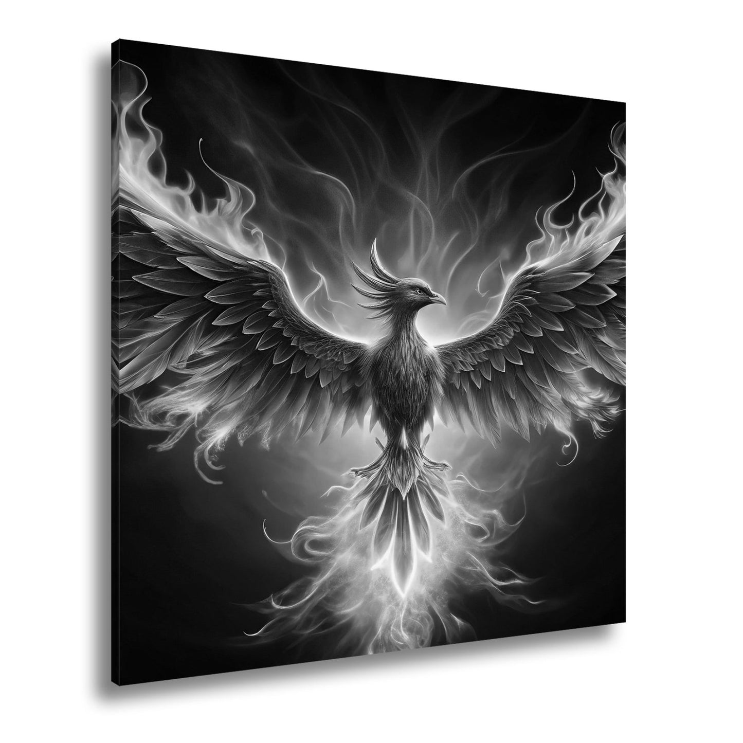 Leinwandbild Phönix erhebt sich – Flammen aus Licht & Macht XXL - deyoli