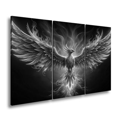 Leinwandbild Phönix erhebt sich – Flammen aus Licht & Macht XXL - deyoli