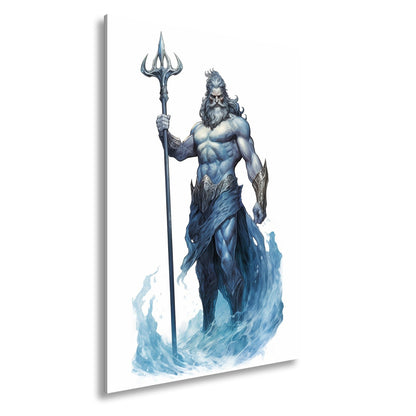 Leinwandbild Poseidon steigt aus den Wellen – kraftvoll und göttlich zugleich. - deyoli
