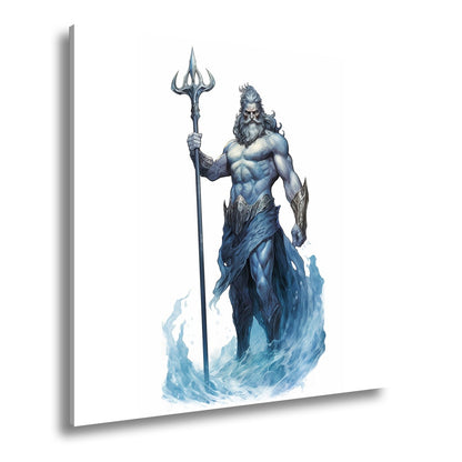 Leinwandbild Poseidon steigt aus den Wellen – kraftvoll und göttlich zugleich. - deyoli