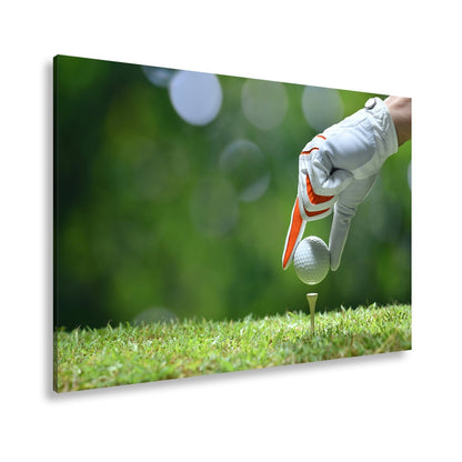 Leinwandbild Präzision beginnt mit einem Ball und einer ruhigen Hand - deyoli