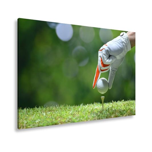 Leinwandbild Präzision beginnt mit einem Ball und einer ruhigen Hand - deyoli