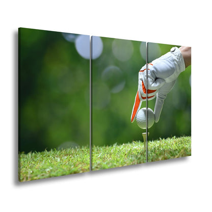 Leinwandbild Präzision beginnt mit einem Ball und einer ruhigen Hand - deyoli