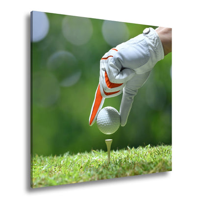 Leinwandbild Präzision beginnt mit einem Ball und einer ruhigen Hand - deyoli