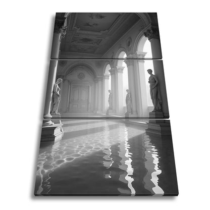 Leinwandbild Prunkvoller Säulengang, wo Stille und Eleganz sich spiegeln. - deyoli