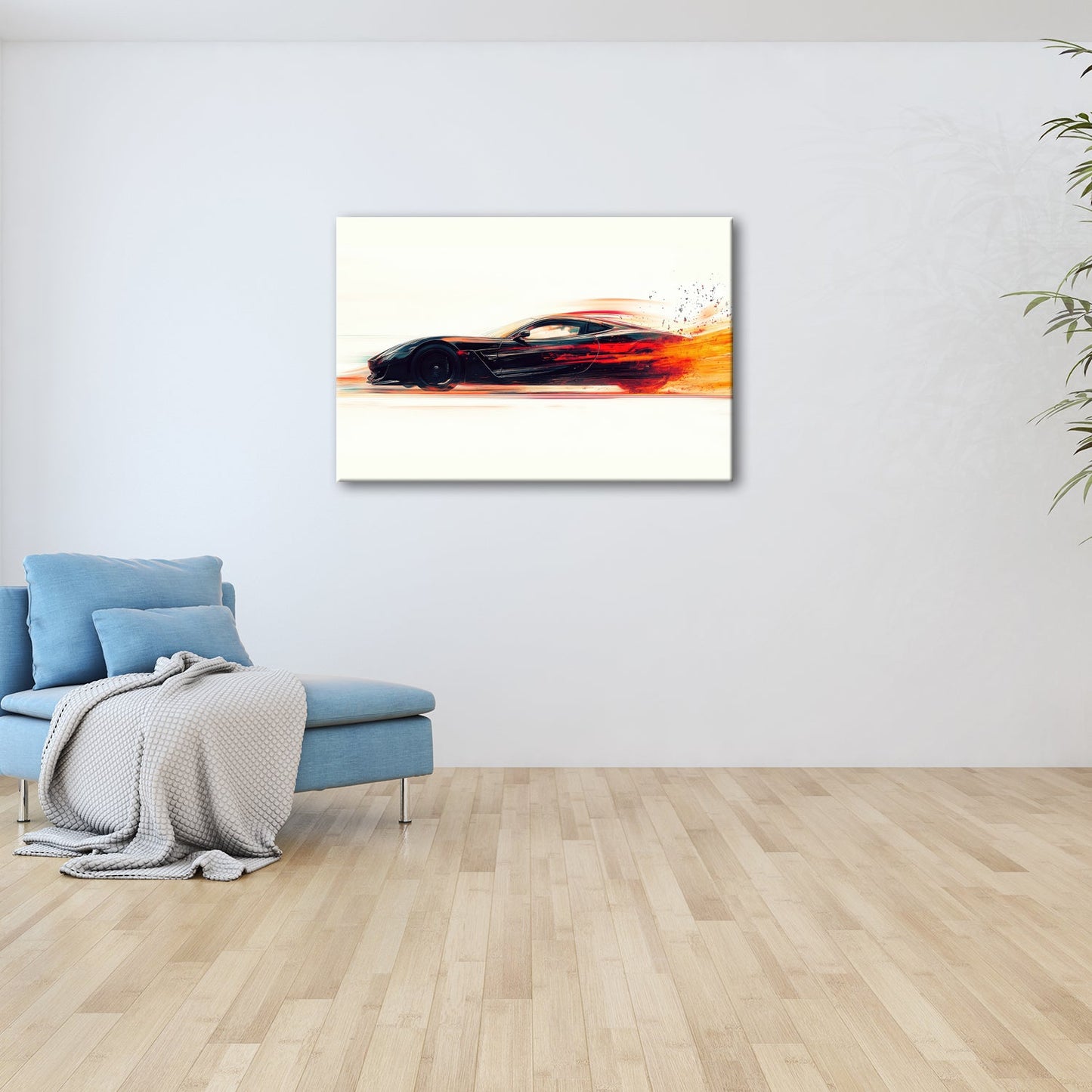 Leinwandbild Rasantes Kunstwerk – Kraft und Geschwindigkeit XXL - deyoli