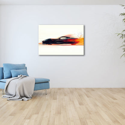 Leinwandbild Rasantes Kunstwerk – Kraft und Geschwindigkeit XXL - deyoli