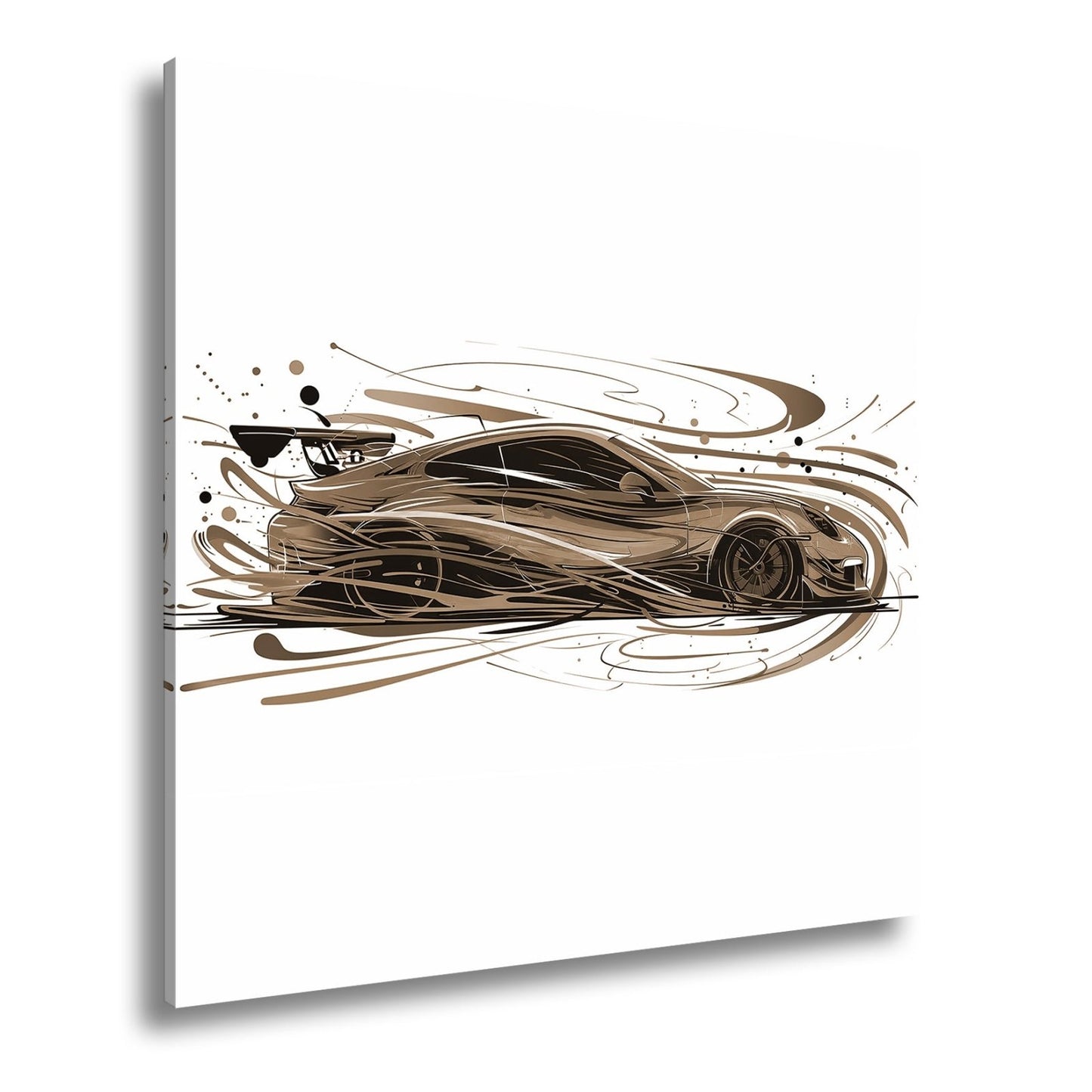 Leinwandbild Rennwagen XXL – Farbexplosion & Geschwindigkeit als Kunstwerk - deyoli