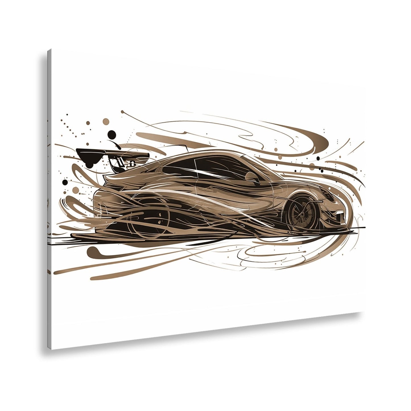 Leinwandbild Rennwagen XXL – Farbexplosion & Geschwindigkeit als Kunstwerk - deyoli