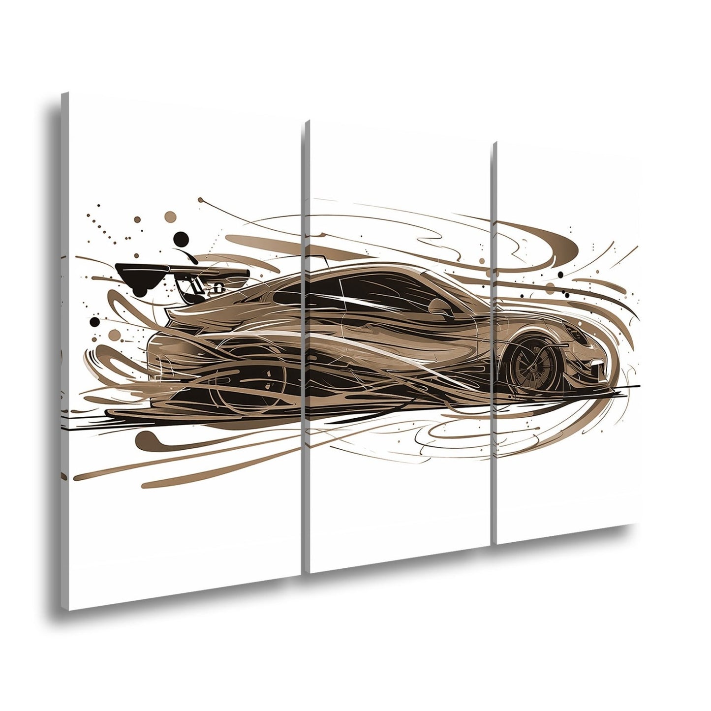 Leinwandbild Rennwagen XXL – Farbexplosion & Geschwindigkeit als Kunstwerk - deyoli