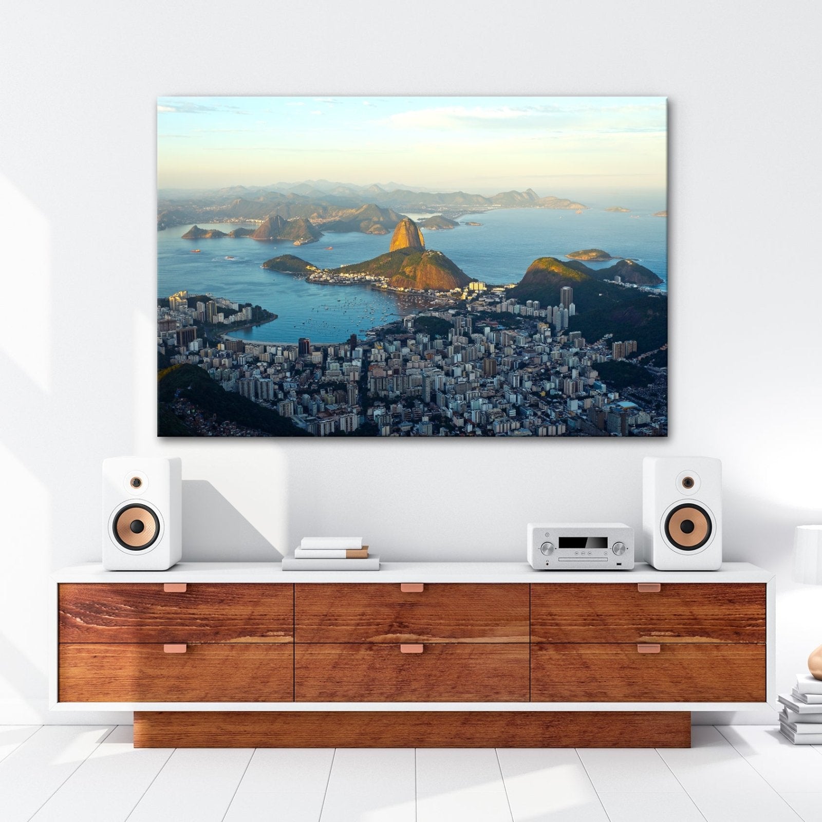 Leinwandbild Rio de Janeiro im goldenen Abendglanz - deyoli