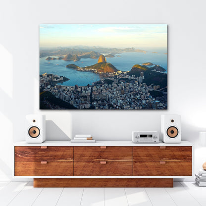 Leinwandbild Rio de Janeiro im goldenen Abendglanz - deyoli