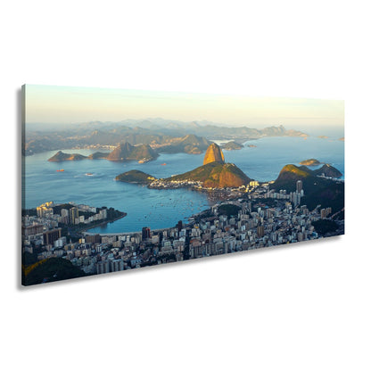 Leinwandbild Rio de Janeiro im goldenen Abendglanz - deyoli
