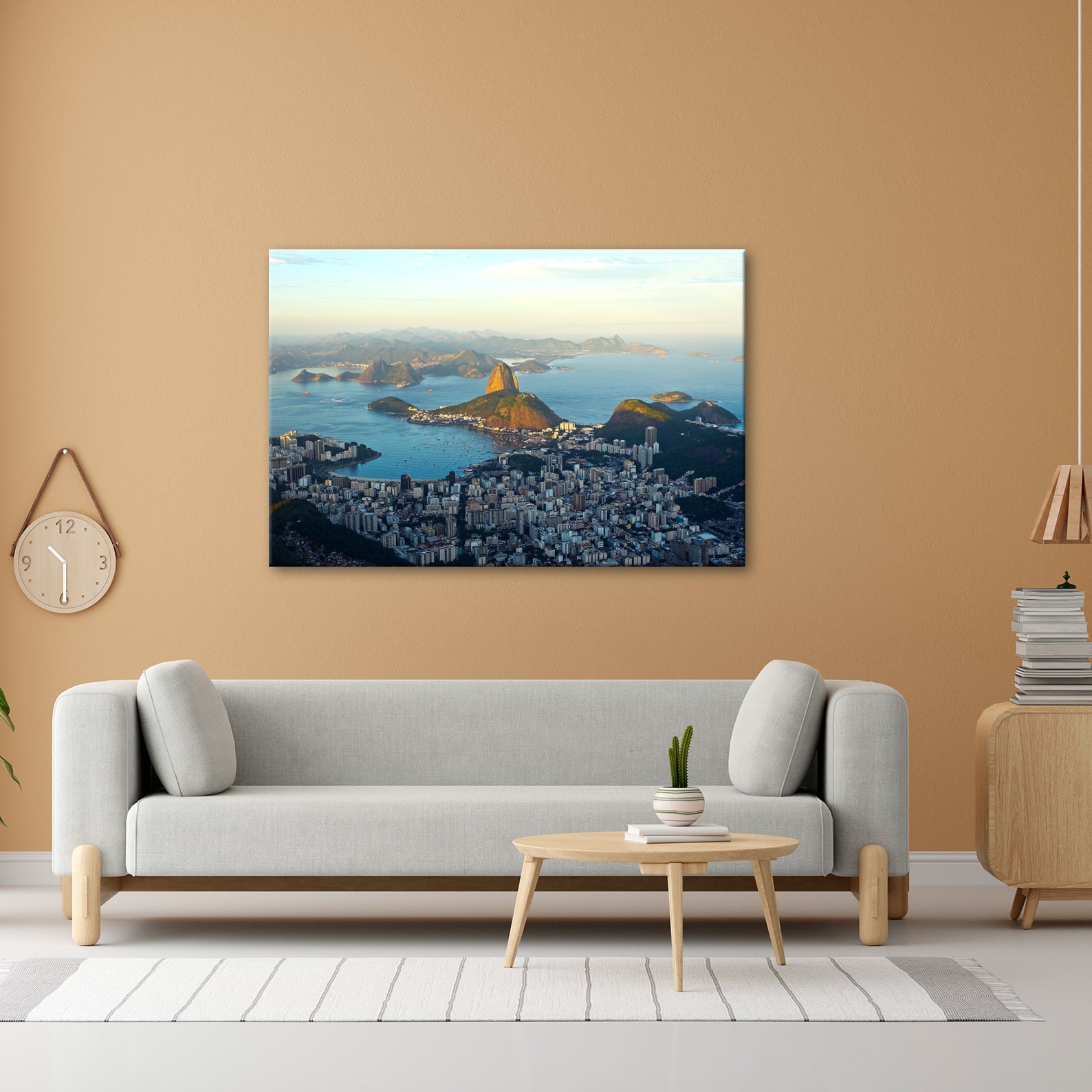 Leinwandbild Rio de Janeiro im goldenen Abendglanz - deyoli