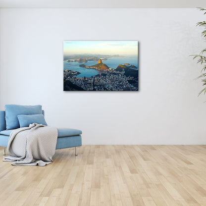 Leinwandbild Rio de Janeiro im goldenen Abendglanz - deyoli
