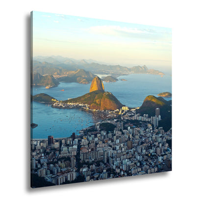Leinwandbild Rio de Janeiro im goldenen Abendglanz - deyoli