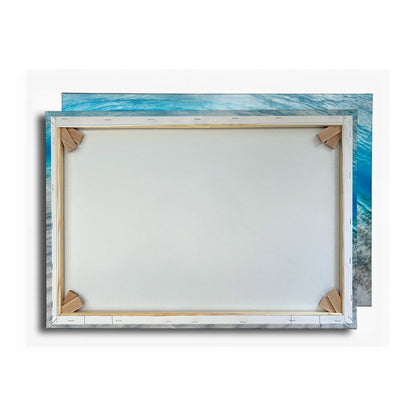 Leinwandbild Rochen schweben elegant – Klares Blau XXL Wandbild - deyoli