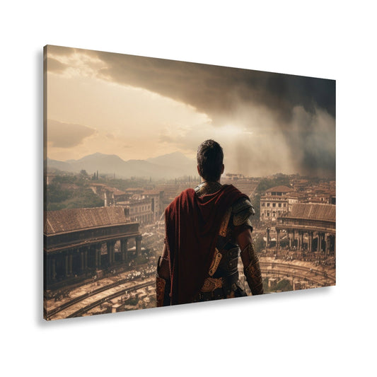 Leinwandbild Römisches Imperium Sonnenuntergang – Antike Stadt XXL Canvas - deyoli
