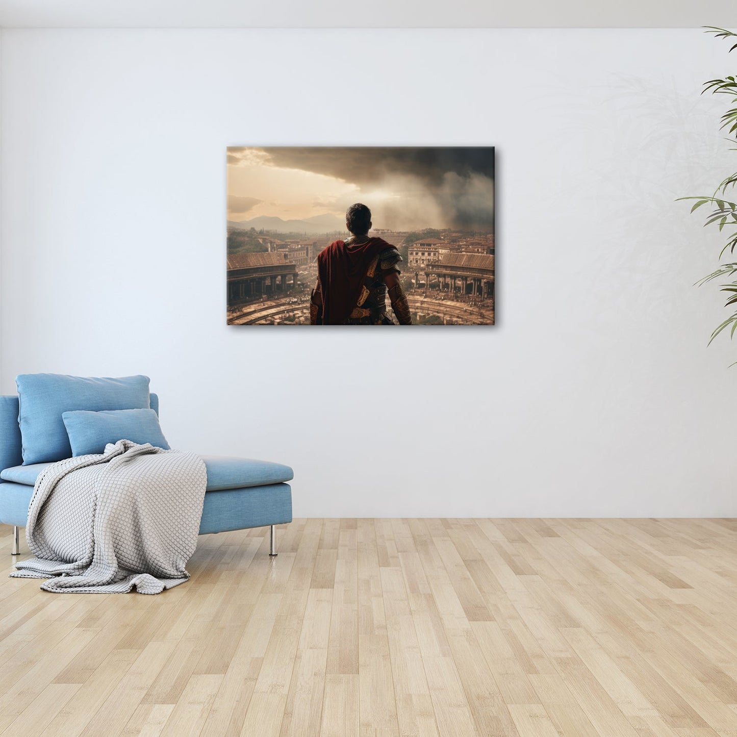 Leinwandbild Römisches Imperium Sonnenuntergang – Antike Stadt XXL Canvas - deyoli