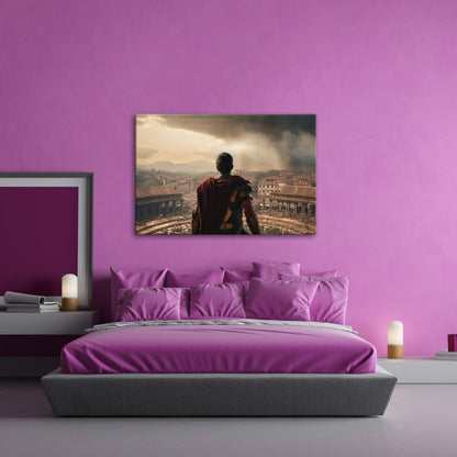 Leinwandbild Römisches Imperium Sonnenuntergang – Antike Stadt XXL Canvas - deyoli