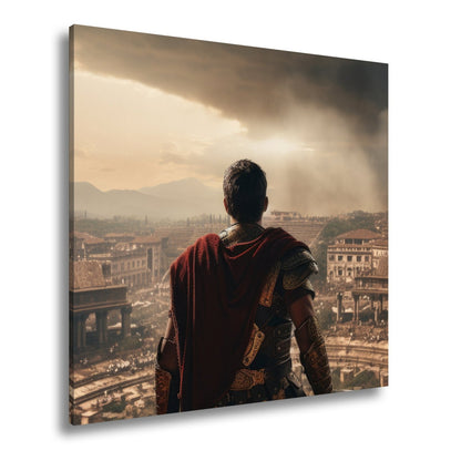 Leinwandbild Römisches Imperium Sonnenuntergang – Antike Stadt XXL Canvas - deyoli