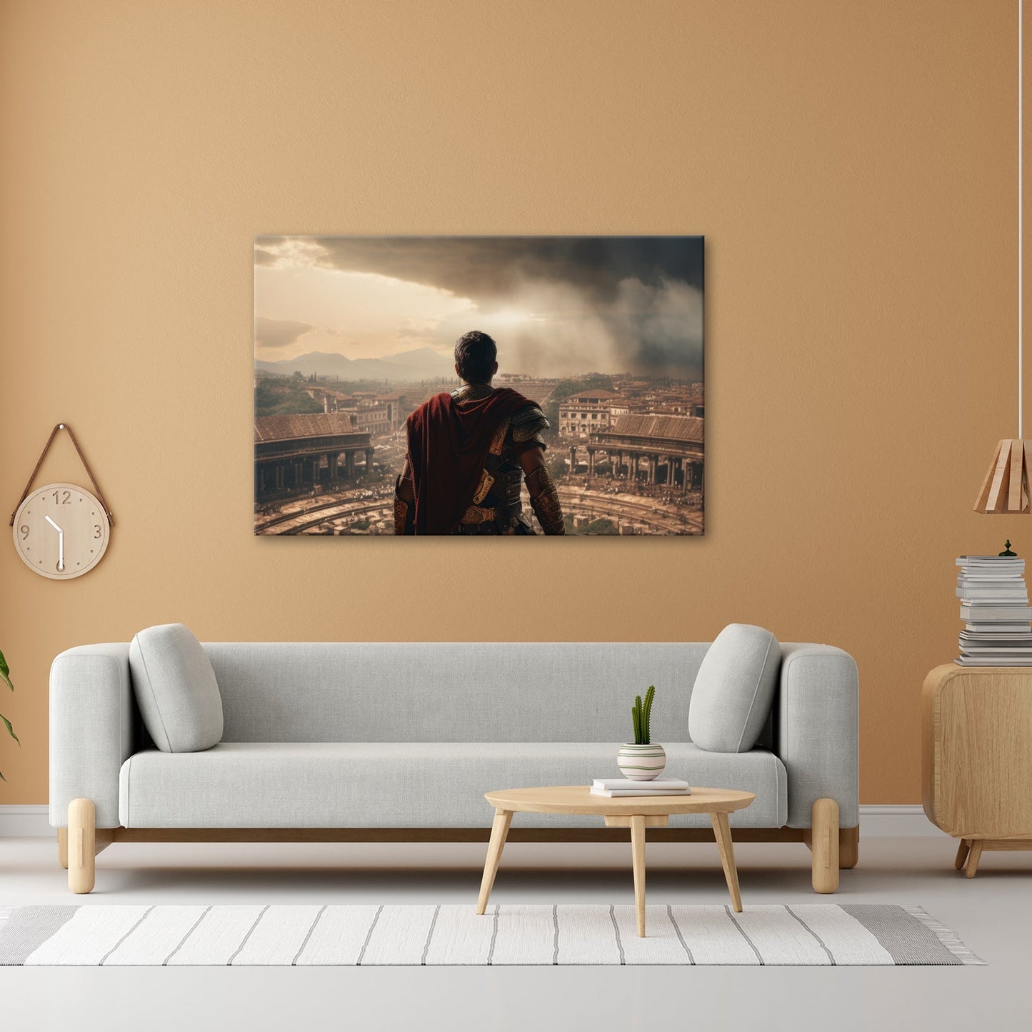 Leinwandbild Römisches Imperium Sonnenuntergang – Antike Stadt XXL Canvas - deyoli