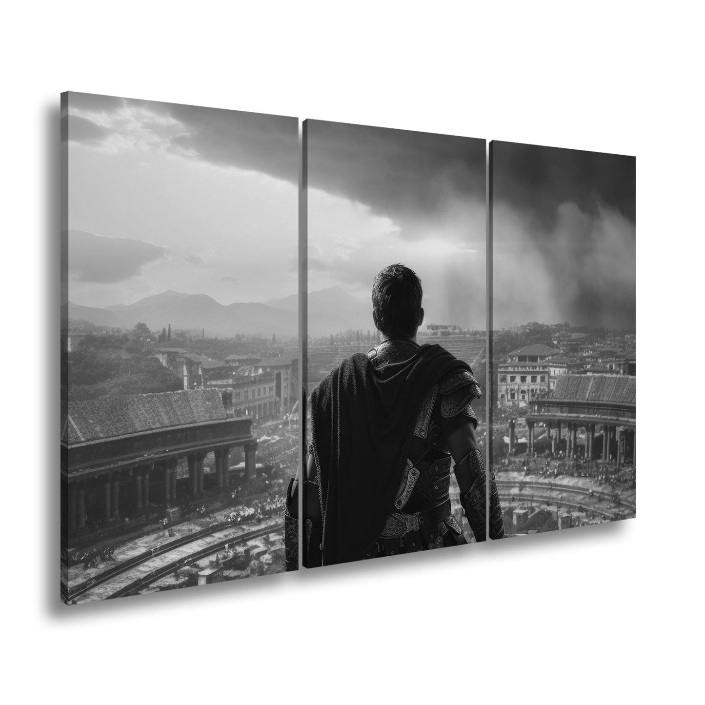 Leinwandbild Römisches Imperium Sonnenuntergang – Antike Stadt XXL Canvas - deyoli