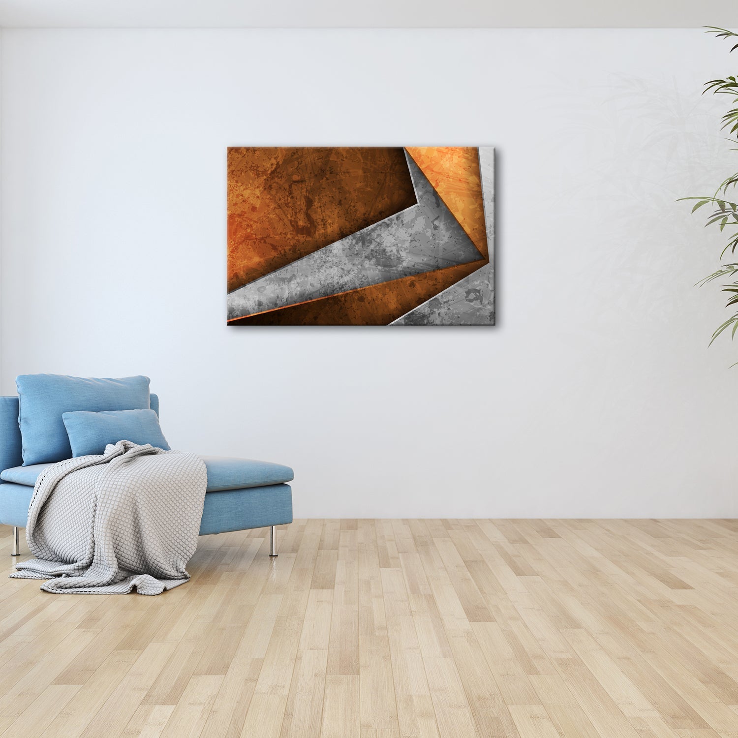 Leinwandbild Rost und Stahl verschmelzen zu kantiger, urbaner Eleganz - deyoli