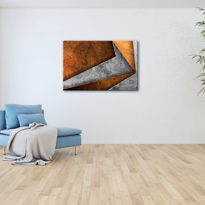 Leinwandbild Rost und Stahl verschmelzen zu kantiger, urbaner Eleganz - deyoli