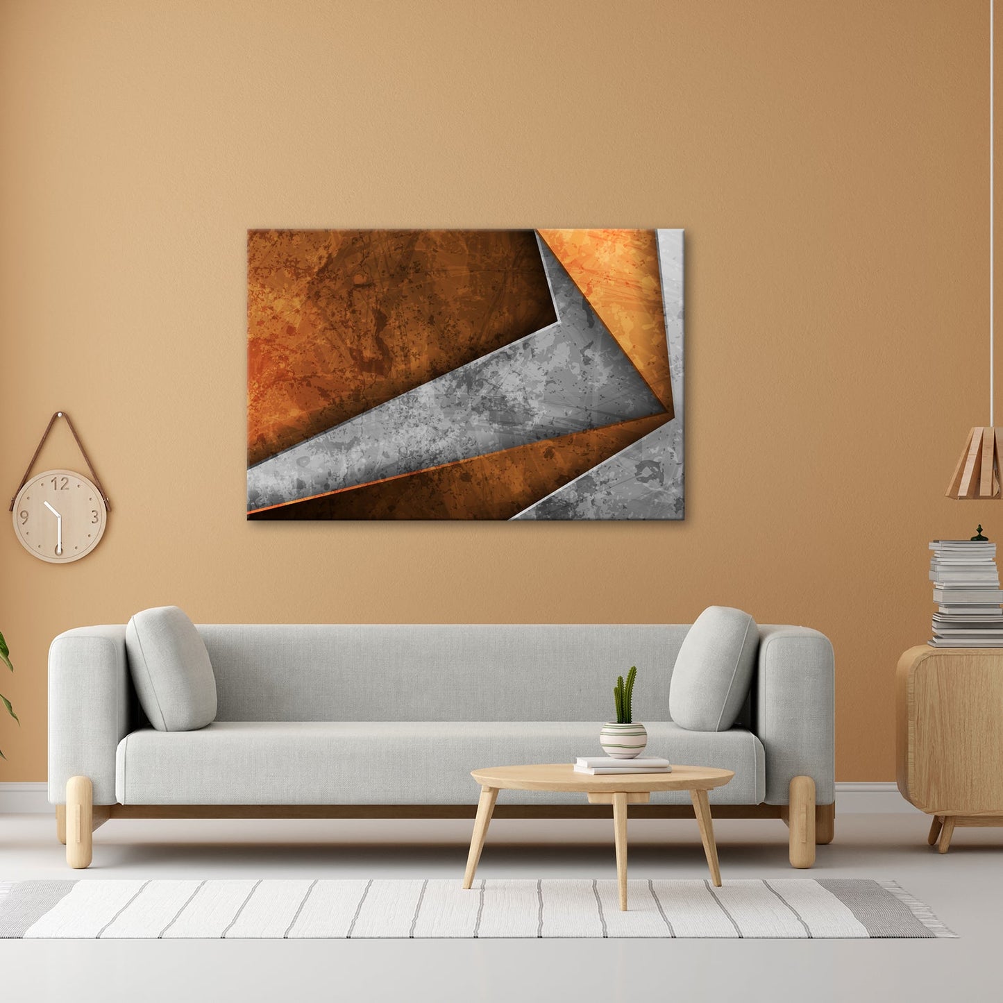 Leinwandbild Rost und Stahl verschmelzen zu kantiger, urbaner Eleganz - deyoli